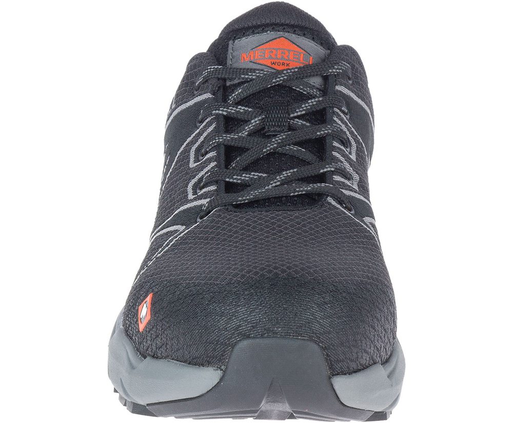 Buty Sportowe Merrell Męskie Czarne - Fullbench 55 Alloy Toe Wide Width - 526473-XZK